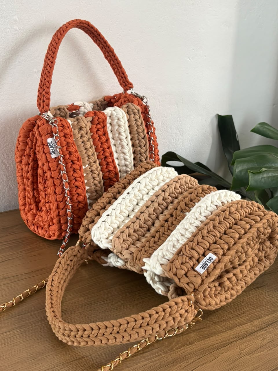 Bolsa Rubi Marrom e Terra Cota Delage
